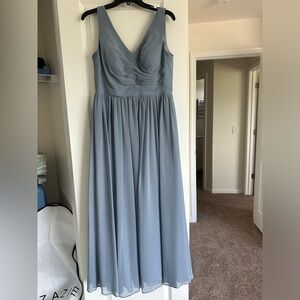 Azazie Dusty Blue Keyla Dress